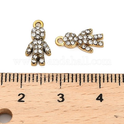 Подвеска из нержавеющей стали 304 со стразами STAS-U047-12G-1