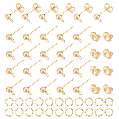 100 шт. фурнитура для сережек-гвоздиков из нержавеющей стали 304 DIY-UN0004-36-1