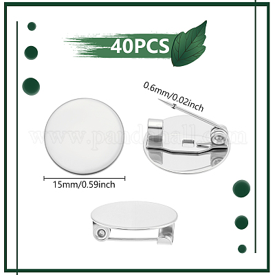 40 шт. оправа для кабошона из нержавеющей стали 304 STAS-UN0063-68A-P-1