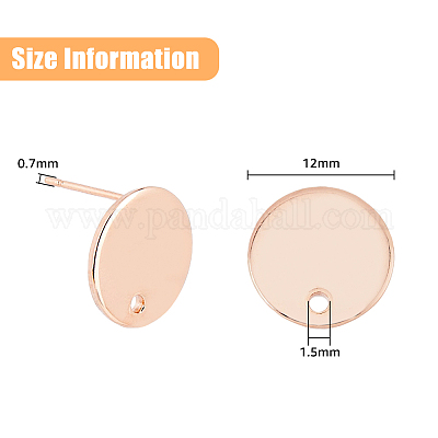 24 шт. 4 цвета 201 нержавеющая сталь фурнитура для сережек-гвоздиков STAS-FH0001-78-1