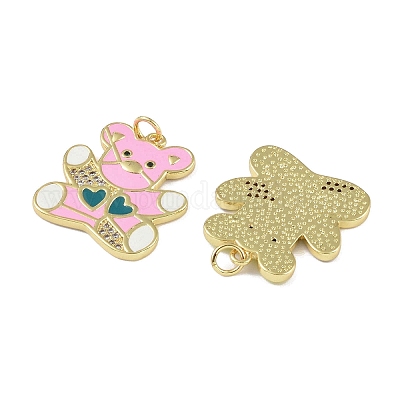 Латунные микро проложить кубического циркония подвески KK-P266-18G-1