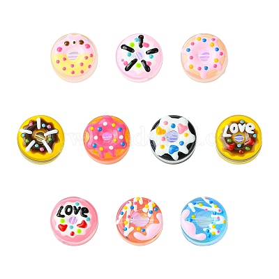 10 шт. 10-х цветные стеклянные эмалевые бусины LAMP-CJ0002-48-1