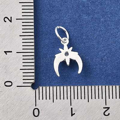 925 стерлинговый серебристый микроформованный кубический цирконий STER-D309-01A-S-1