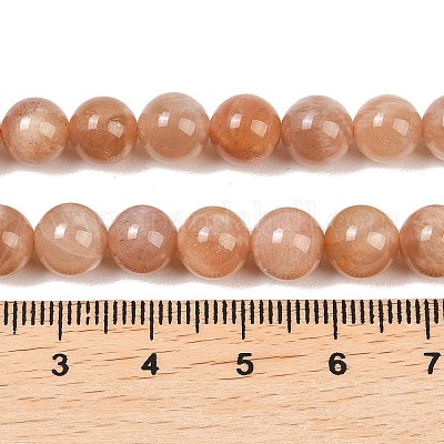 Натуральный Sunstone бисер пряди&nbsp;G-G342-A02-8mm-1