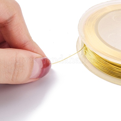 Круглая медная проволока для изготовления ювелирных изделий CWIR-WH0001-0.2mm-05-1