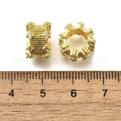 Латунные микропаве из прозрачного кубического циркония KK-M316-12G-02-1