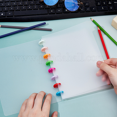 Пластиковые индексные листы-разделители для блокнотов с дисками AJEW-WH0270-719A-03-1