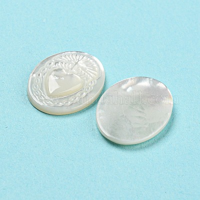 Природные кабошоны с морской раковиной SHEL-D079-19-1