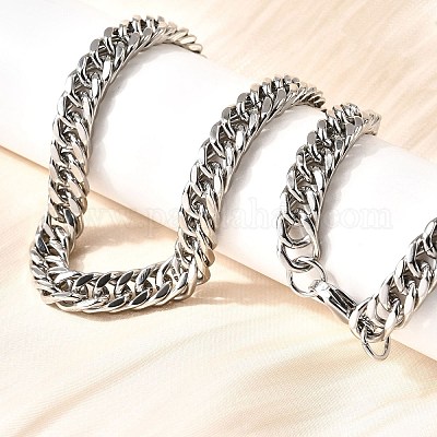 8 мм кубинские звенья цепи из нержавеющей стали 304 для мужчин NJEW-B134-03B-P-1