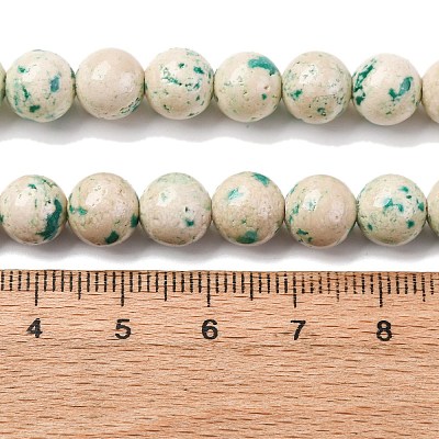 Нити из натурального окрашенного мрамора G-P593-8mm-01-1