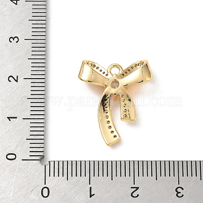 Латунные микропаве прозрачные подвески с фианитом KK-D504-23A-G-1