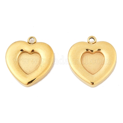 Оправы для подвесок из нержавеющей стали 304 в виде кабошонов STAS-L022-533G-1