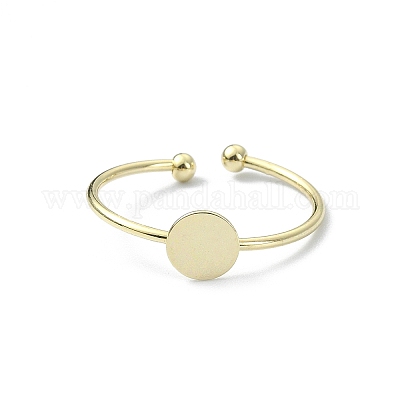 Латунные открытые манжетные кольца X-KK-P232-01G-1