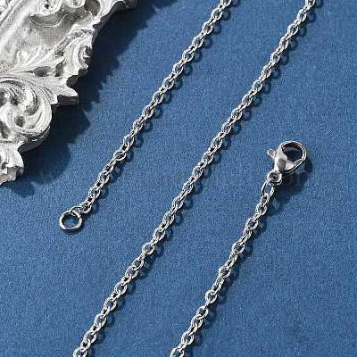 Не тускнеющая цепочка из нержавеющей стали 304 для ожерелья STAS-E052-61P-50cm-1