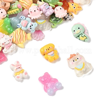 100шт полупрозрачные кабошоны из смолы RESI-FS0002-31-1