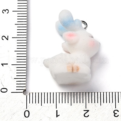 Подвески из флокированной смолы анима с платиновой железной петлей FIND-S001-13G-1