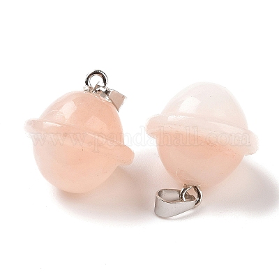 Натуральные розовые авантюрные подвески G-B041-01P-17-1