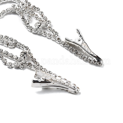 Цепочка для волос из сплава со стразами OHAR-M044-02C-S-1