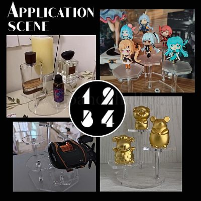 4-ярусные прозрачные акриловые держатели для моделей игрушек в сборе ODIS-WH0034-05A-1