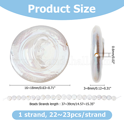 1 нить натуральных бусин из жемчуга Кеши PEAR-HS0001-03-1