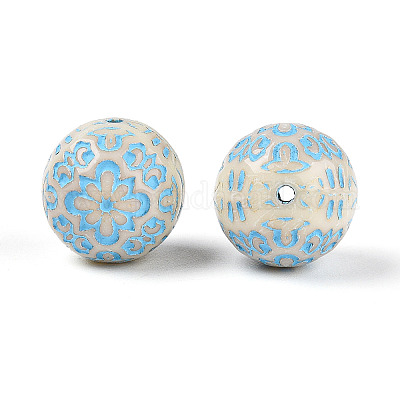 Окрашенные непрозрачные акриловые бусины OACR-T029-02F-1