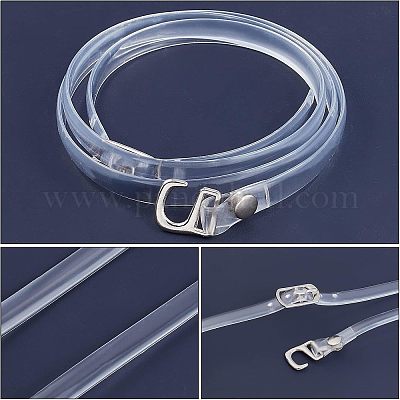 4 пара 2-х стилевых прозрачных шнурков из ТПУ и силиконовых наклеек DIY-NB0006-70-1