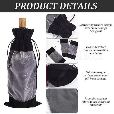 Бархатные мешочки для упаковки бутылок вина ABAG-WH20013-11G-1