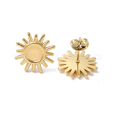 Ионное покрытие (ip) 304 нержавеющая сталь гвоздики фурнитура для сережек STAS-F286-04G-1