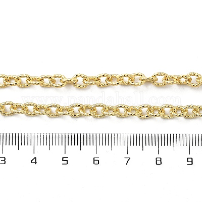 Ожерелья из латунных текстурированных цепочек-кабелей NJEW-A042-12G-02-1