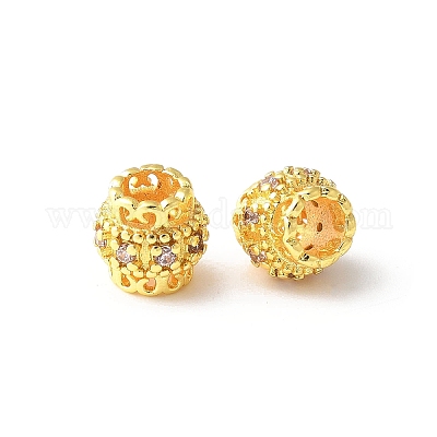 Латунные микро проложить Цирконий Европейский бисером KK-U067-08G-05-1