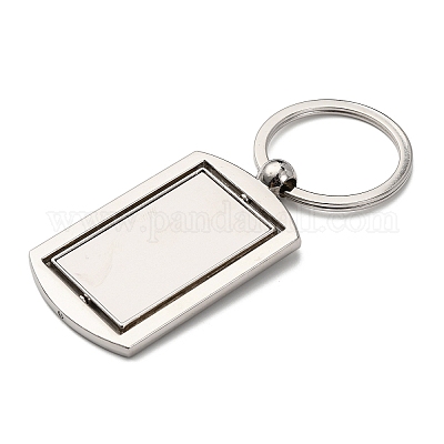 Вращающиеся заготовки для брелоков из сплава для кабошонов KEYC-F041-03P-1