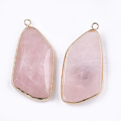 Природного розового кварца подвески G-T112-20F-1