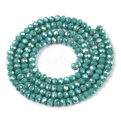 Стеклянные бусины с гальваническим покрытием  EGLA-A044-P2mm-B31-1