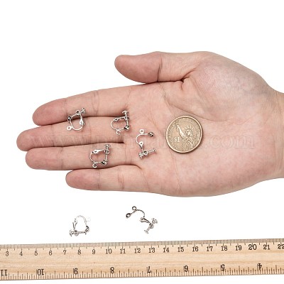 Латунь винт конвертер клип серьги EC143-NF-1