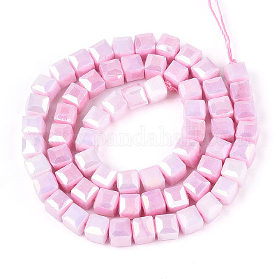 Антикоррозийные гальванические стеклянные бусины GLAA-T025-6mm-10H-1