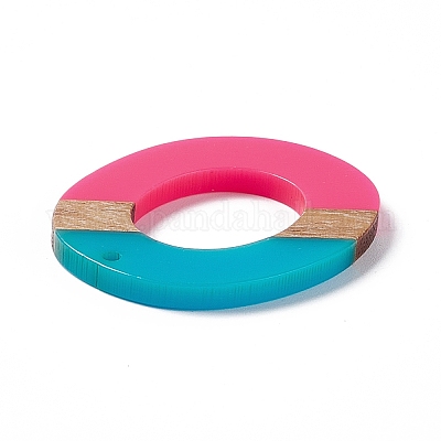 Подвески из непрозрачной смолы и ореха RESI-M027-01H-1