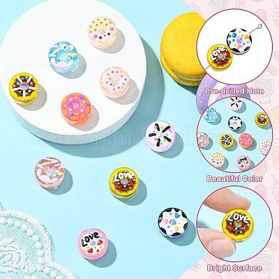 10 шт. 10-х цветные стеклянные эмалевые бусины LAMP-CJ0002-48-1