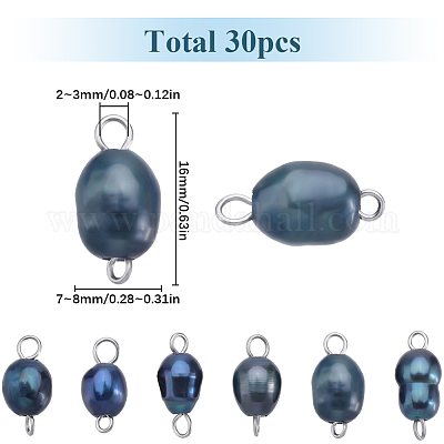 Подвески-коннекторы для картофеля с натуральным культивированным пресноводным жемчугом PALLOY-SC00019-1