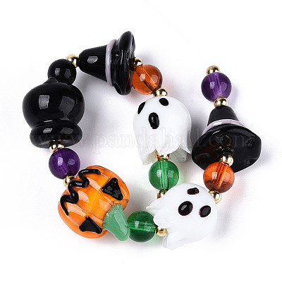 Тематика хэллоуина бусины ручной работы лэмпворк нити LAMP-N028-17A-1