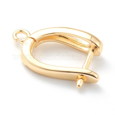 Латунные серьги-кольца с застежкой сзади KK-H754-01G-1