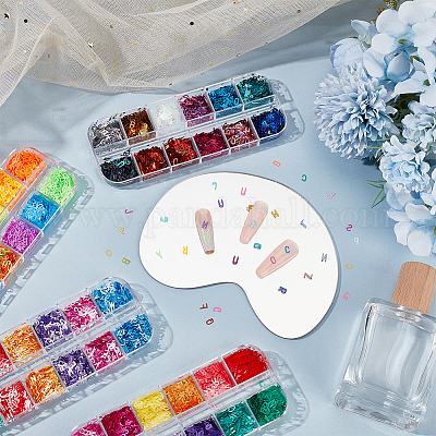 4 набор 4 стиля 12 сетки пластиковый нейл-арт блестки MRMJ-OC0004-02-1