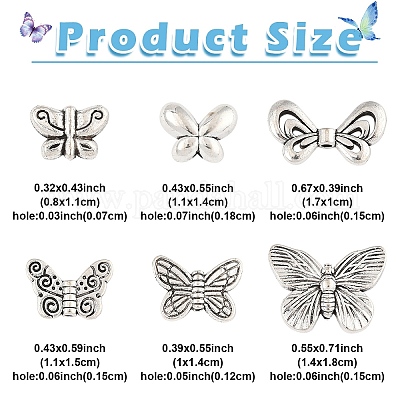 30 шт. бусины из сплава в тибетском стиле FIND-YW0007-65-1