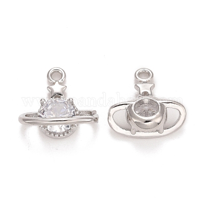 Покрытие стойки латунь микропаве прозрачные кубические циркониевые подвески KK-E267-11P-1