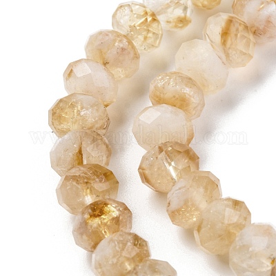 Нити из нагретых натуральных цитриновых бусин&nbsp;G-K380-A40-04-1