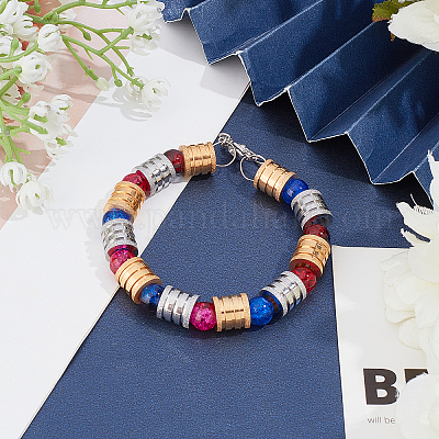 12 шт. 2 стиля текстурированных бусин из нержавеющей стали STAS-UN0020-79-1