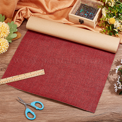 Самоклеющиеся заплатки из льняной ткани AJEW-WH0270-16D-1