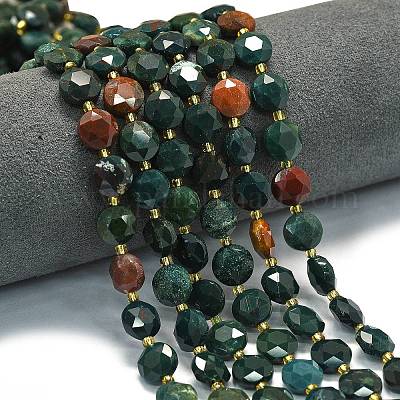 Бусины из натурального гелиотропного камня / гелиотропа G-C116-A143-01-1