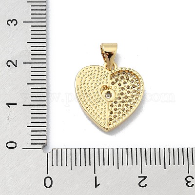 Латунные микропаве прозрачные подвески с фианитом KK-A221-19A-G-1