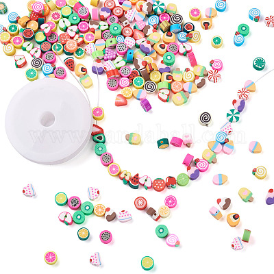 400шт 2 набора для самостоятельного изготовления эластичных браслетов DIY-CD0001-15-1