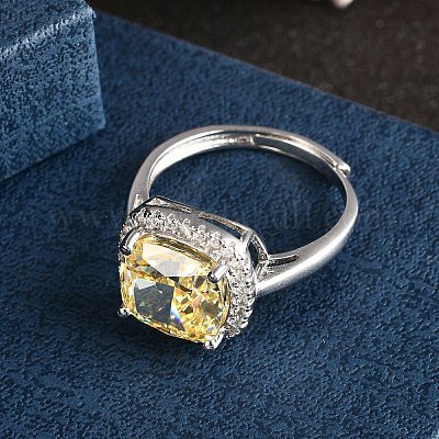 Регулируемые 925 серебряные манжеты с микропаве из кубического циркония для женщин RJEW-F183-01C-02-1